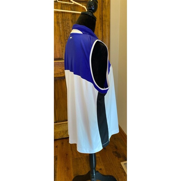 Slazenger Women’s Golf Polo Shirt Plus Size XXL Sleeveless Color block Blue - Picture 8 of 12